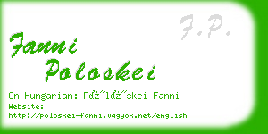 fanni poloskei business card